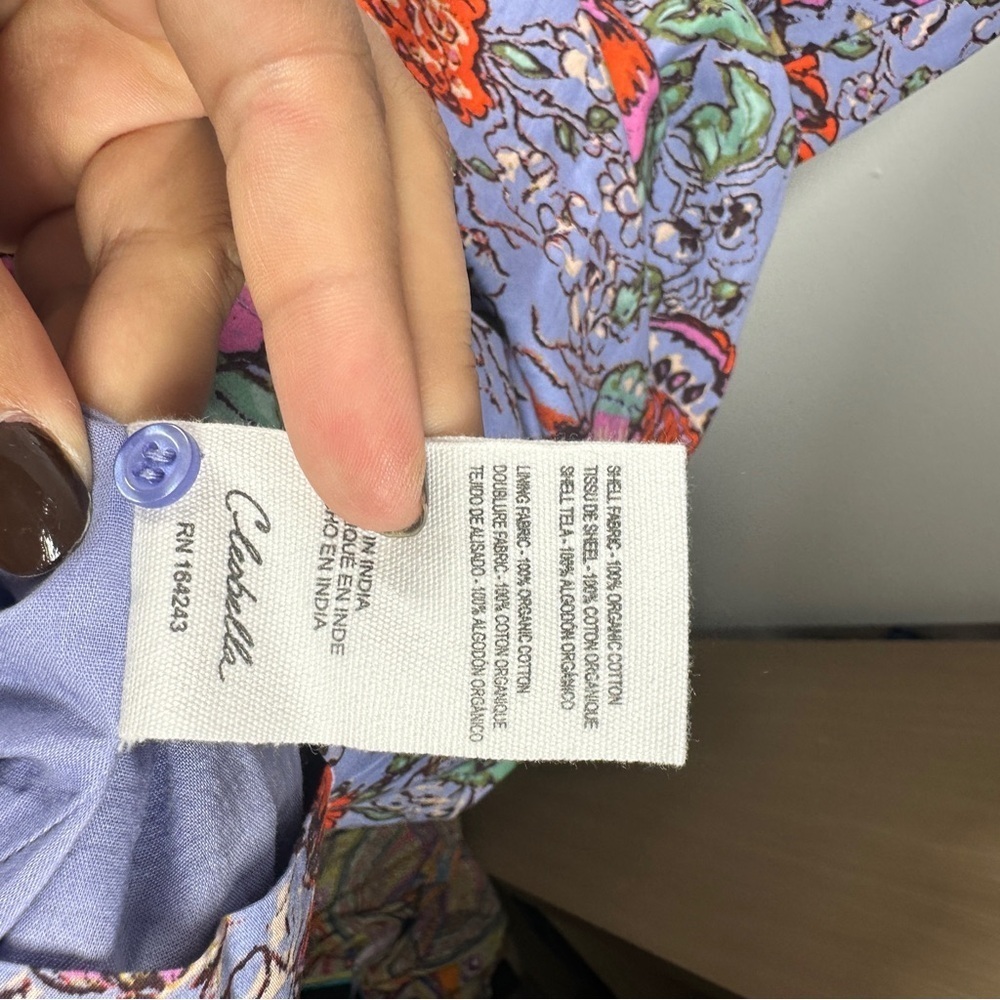 Cleobella Purple Floral Padama Mini Dress sz M - Picture 5 of 10